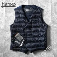 HERNO ウルトラライトダウンジレ ベスト ダブルブレスト LEON掲載