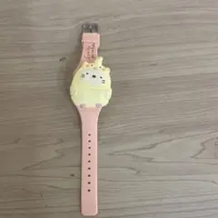 動物キャラクター シリコン腕時計 ピンク