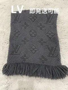 ルイヴィトン ロゴマニア マフラー ブラック