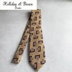 25年春夏新作Holiday&Brownホリデー&ブラウン　幾何学プリントタイ