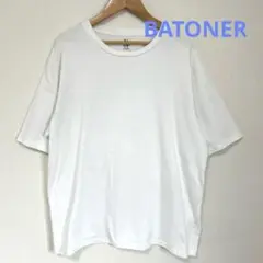 BATONER オーバーサイズ ホワイト Tシャツ