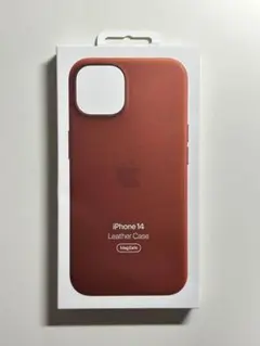 【新品】純正 iPhone 14 レザーケース・アンバー