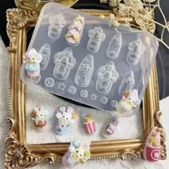 シルバニア シリコンモールド レジン ネイル ポップコーン
