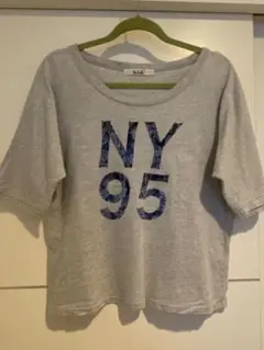 e.r.g* NY 95 オーバーサイズTシャツ グレー