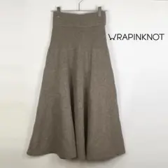 WRAPINKNOT ラッピンノット ウール100 ロングフレアスカート