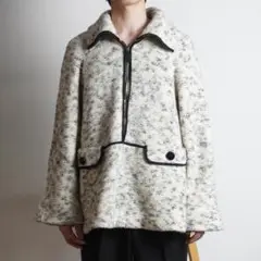 BALLY ハーフジップアップニットプルオーバー ミックス編み/ZW163
