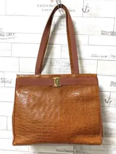 ★ 美品 お洒落 ★レザー フェラガモ トートバッグ メンズ レディース