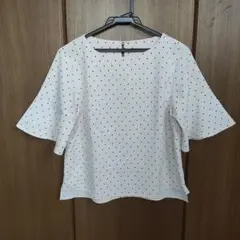 オペークドットクリップ トップス ブラウス カットソー 夏服 秋服