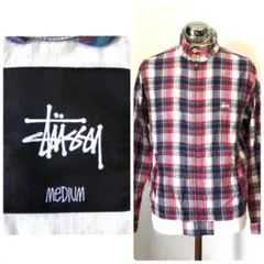 STUSSY ステューシー 刺繍ロゴ チェック柄 スウィングトップ ブルゾン