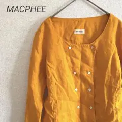マカフィー トゥモローランド ブラウス オレンジイエロー リネン100
