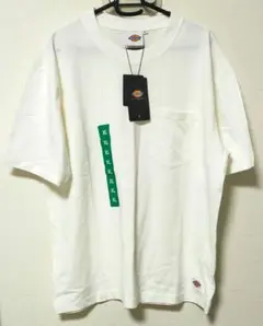 Dickiesホワイト XL Tシャツ ポケット付き