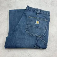 Carhartt　極太　デニムパンツ　ジーンズ　古着　インディゴブルー　W38