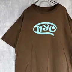 ブラウン NYC Tシャツ オーバーサイズ　XL