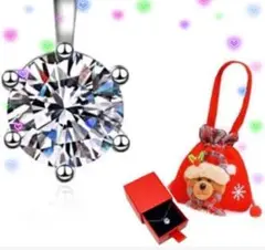 CZダイヤネックレス クリスマスギフトポーチセット レディース②