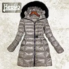 ✨美品✨HERNO ダウンコート フォックスファー グレー XLサイズ