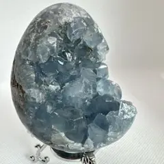 虹入り◇高品質◇卵形セレスタイト◇台座付き