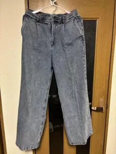 モノマート ヴィンテージメイクタックフレアデニムパンツ Mサイズ ブルー