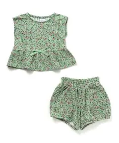 【140cm】セラフ セットアップ 花柄 ノースリーブセット ガーリーフラワー