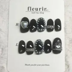 ネイルチップ ハート 王冠