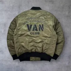 VAN CLUBヴァンクラブ リバーシブル 中綿 MA-1 ジャンパー 紺 M VAN CLUBヴァンクラブ リバーシブル 中綿 MA-1 ジャンパー 紺 M