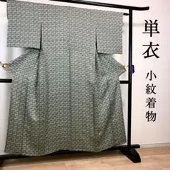 ZF272 単衣 小紋 正絹 広衿 上質 ハイセンス モダン リサイクル着物