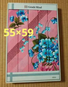 ［未使用］座布団カバー ピンク　花柄　　　　　５枚組 　　　　　　55×59cm