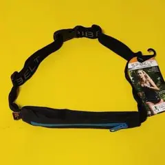 新品 SPIBELT ウエストポーチ ブラック/ブルー ランニングポーチ バッグ
