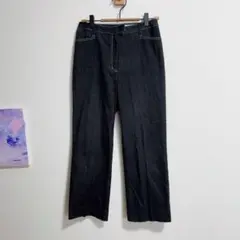 自由区　チノパン　綺麗め　カジュアル　グレー　ステッチ