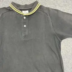 ニードルス　ブラック ポロシャツ イエロー襟