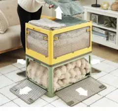 【3個セット】新品 未使用 5面開閉 収納ケース Sサイズ ホワイト 折りたたみ