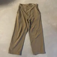 comoli 20ss コットンツイルオーバーパンツ カーキ 1