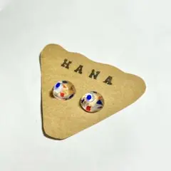 ドーム型ピアス クリア　赤　青　白