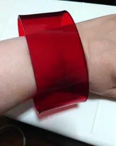 acrylic/アクリリック 赤ブレスレット