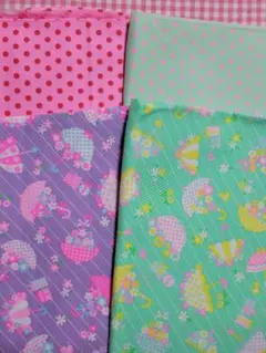 水通し済み◆希少◆Pinks生地　4柄セット 約50cm　ピンクス