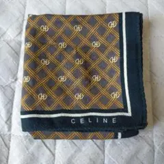 CELINE 格子模様 ハンカチ