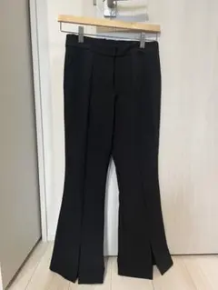 AZUL by moussy スラックス ブラック パンツ センタープレス　S
