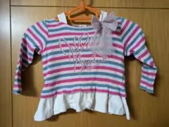 90cmジルスチュアートニューヨークボーダー裾フリルトップス