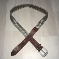 美品 POSTu0026CO ベルト 85 USED加工 ポスト&コー イタリア製