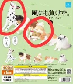 風にも負けず マスコットフィギュア 第3弾 ダルメシアン シーズー ガチャガチャ