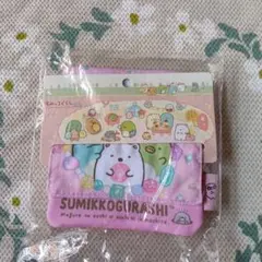 すみっコぐらし ピンクポーチ クリップ付き