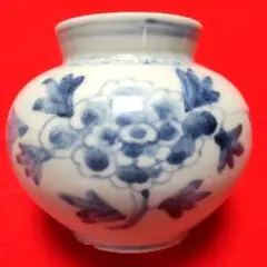 李朝分院染付花鳥の図瓶 李朝分院染付花鳥の図瓶