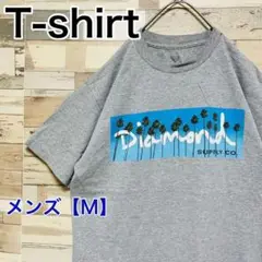YC69【US輸入】Diamond　半袖Ｔシャツ【メンズM】グレー