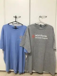 青とグレーの大きめTシャツ2枚セット