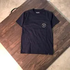 7SM1【BILLABONG】刺繍ワッペン　半袖Tシャツ　ネイビー　S 古着