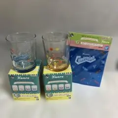 一番くじカンロピュレグミ　カラーボトムグラス2個　ジッパーバッグ1個