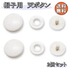 送料無料 天ボタン 丸ボタン P-15 白頭/L白ピン 2個セット L72