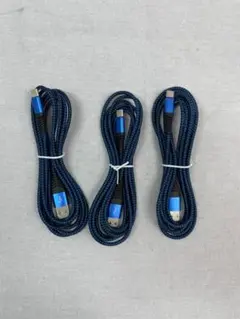 USB Type C ケーブル 3A急速充電 3本セット 2m×3 ブルー