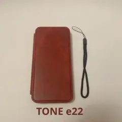 TONE e22 ケース 手帳型ケース カード収納　レッド赤　マグネット