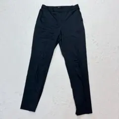 美品 theory セオリー リネン ストレート スラックス パンツ ネイビー