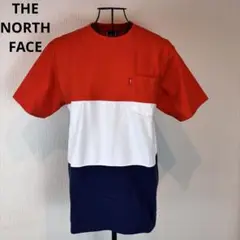 ★THE NORTH FACE ★トリコロールTシャツ★ 左胸左下右後上ロゴ有★